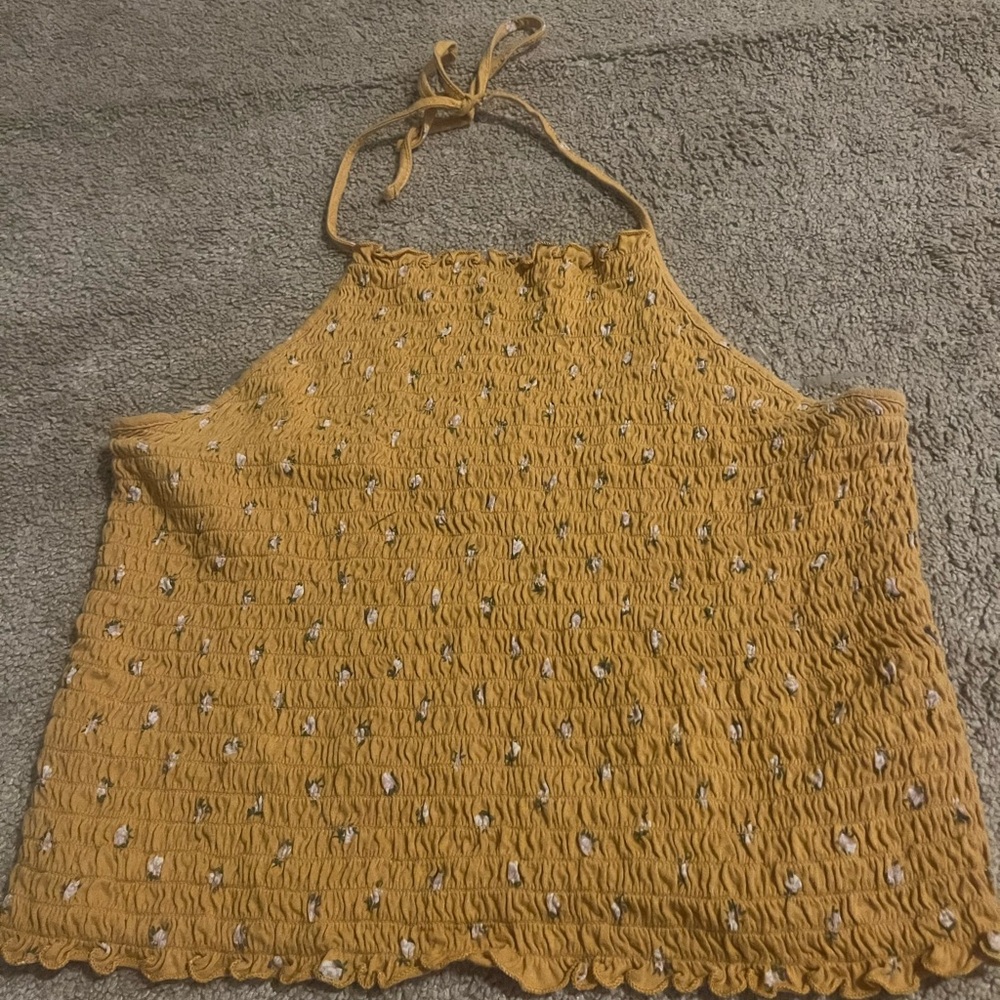 American eagle ribbed halter top